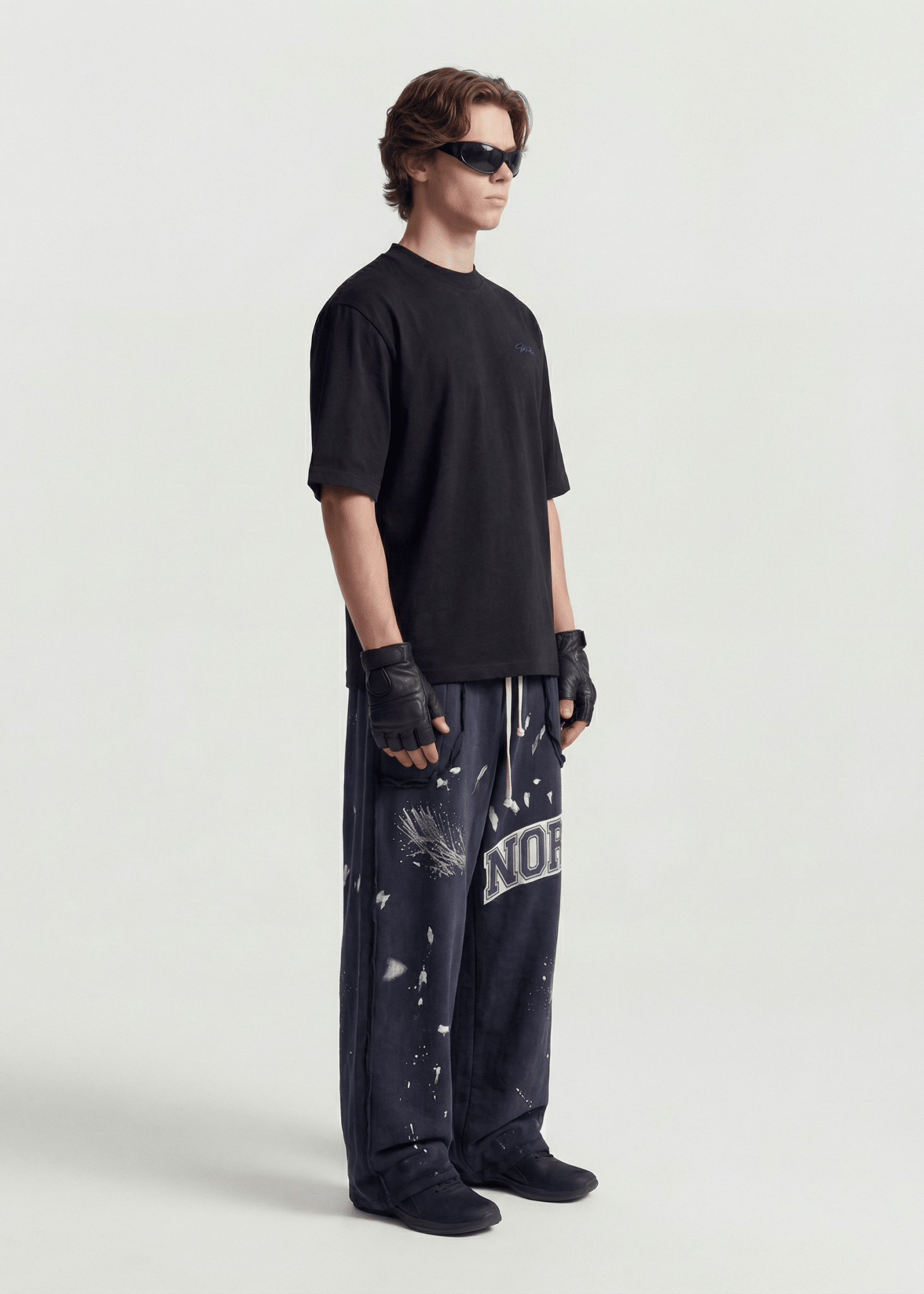 Minimal Embroidery Cotton Tee - Rick Circus