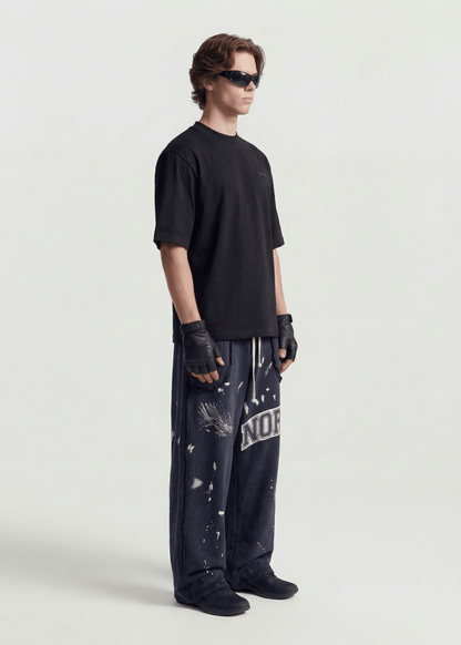 Minimal Embroidery Cotton Tee - Rick Circus