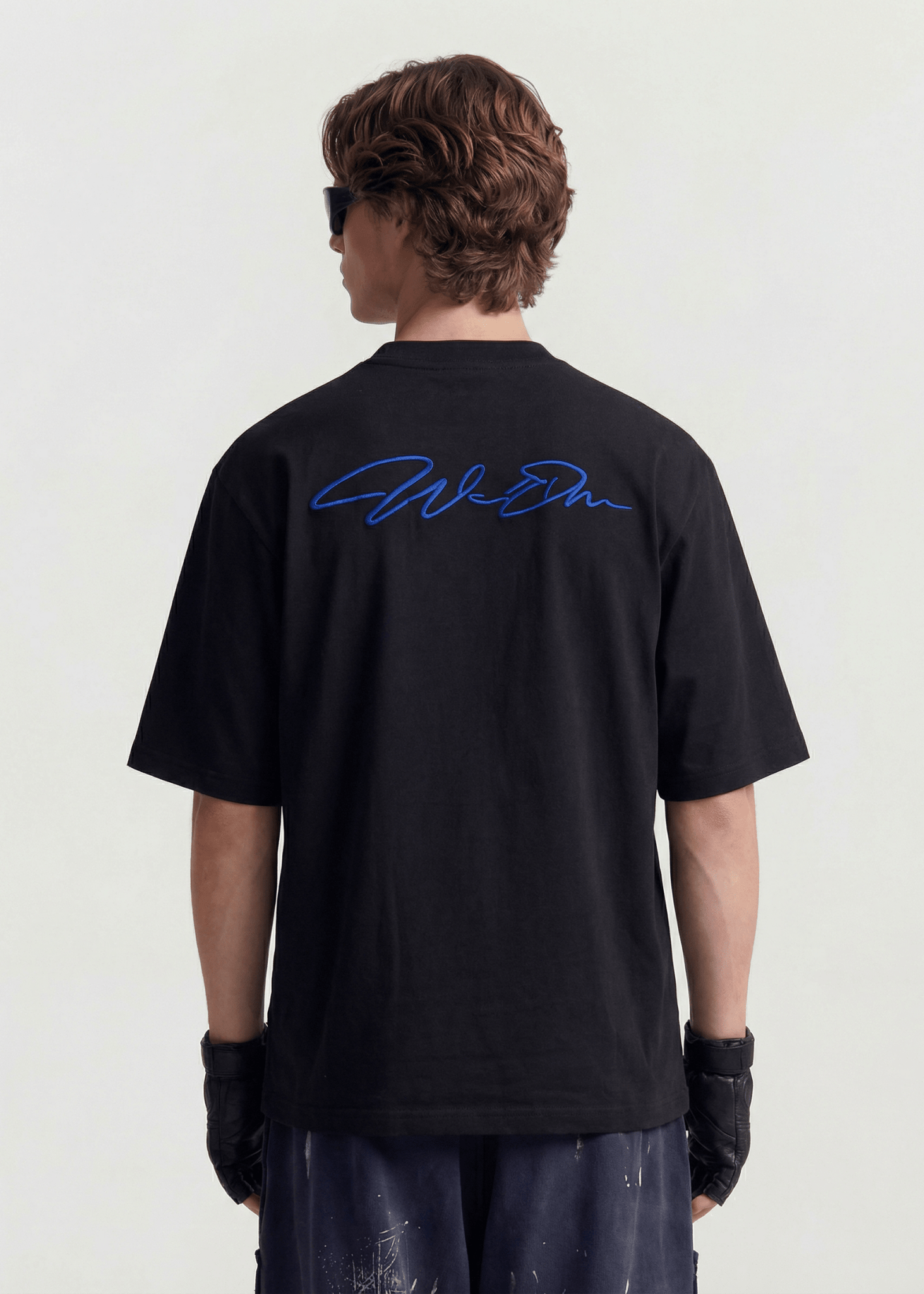 Minimal Embroidery Cotton Tee - Rick Circus