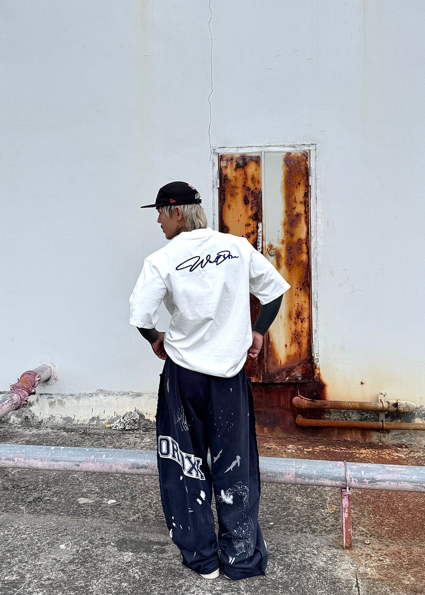 Minimal Embroidery Cotton Tee - Rick Circus