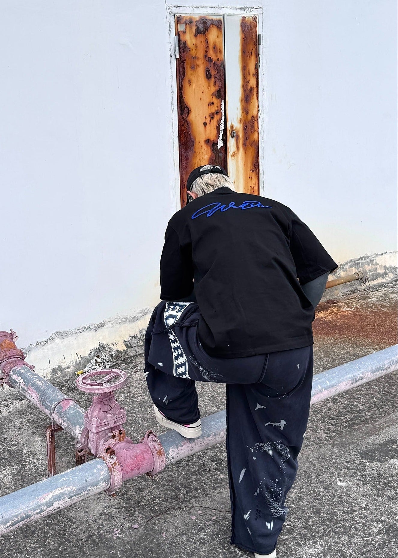 Minimal Embroidery Cotton Tee - Rick Circus