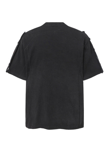 Minimal Streetwear Button Neck Tee - Rick Circus