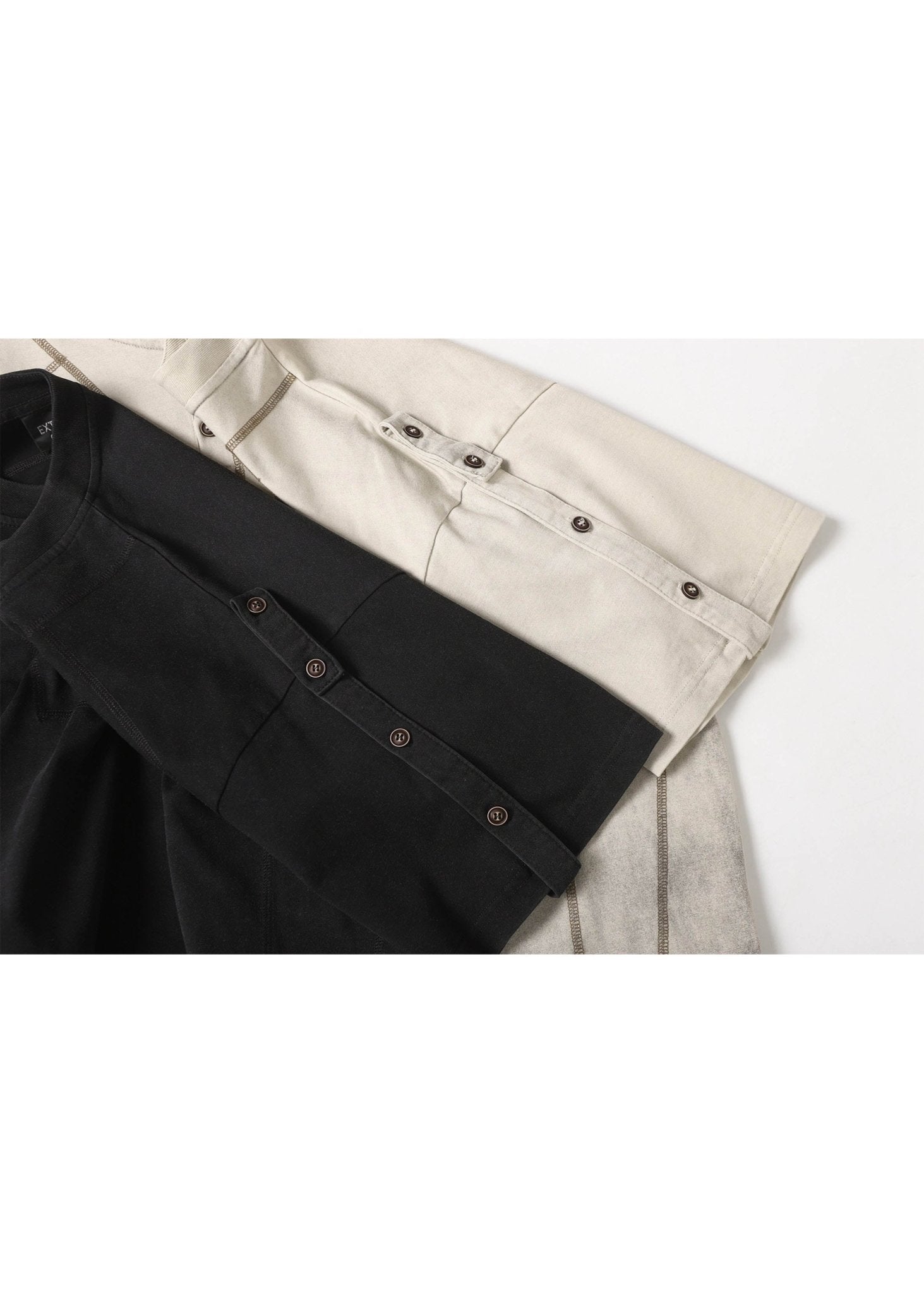 Minimal Streetwear Button Neck Tee - Rick Circus