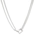Minimalist Clasp Pendant Double Layer Chain Necklace - Rick Circus