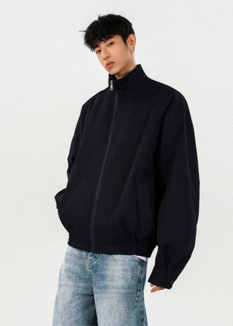 Minimalist High - Neck Zip - Up Jacket - Rick Circus