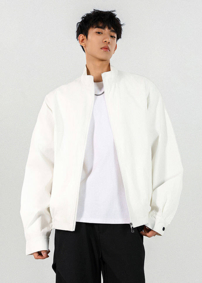 Minimalist High - Neck Zip - Up Jacket - Rick Circus