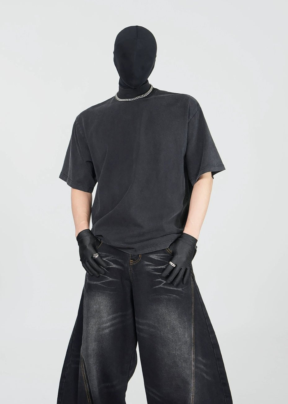 Minimalist Mock Neck T-Shirt - Rick Circus
