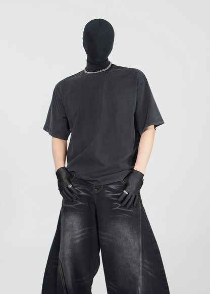 Minimalist Mock Neck T-Shirt - Rick Circus