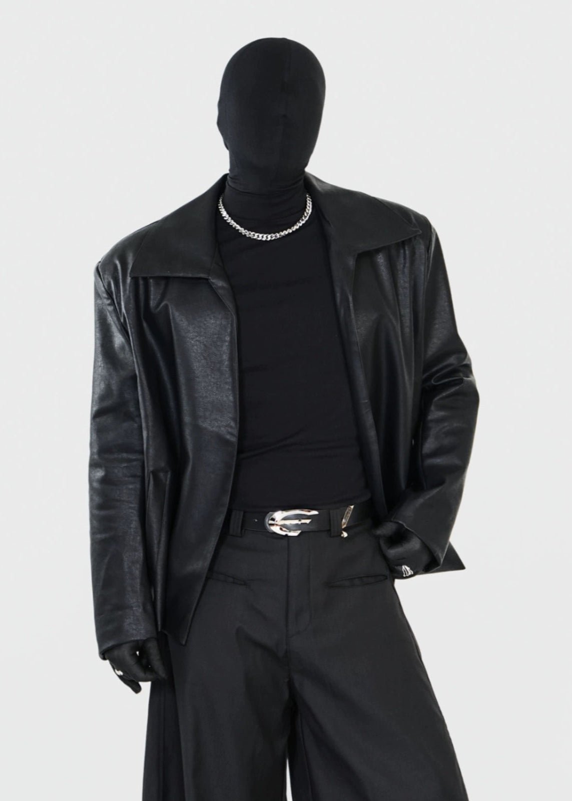 Minimalist PU Leather Jacket - Rick Circus
