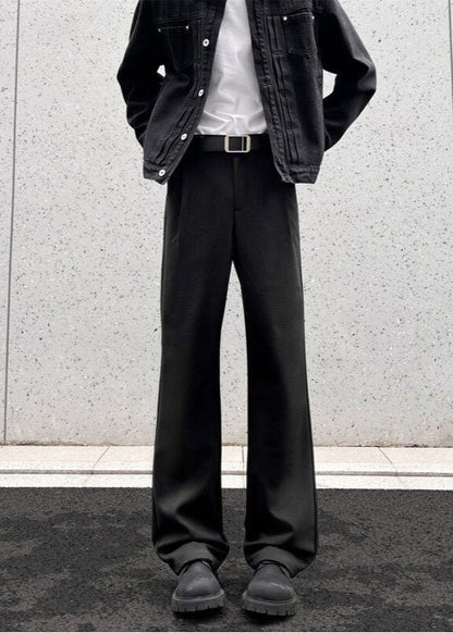 Minimalist Straight - Leg Trousers - Rick Circus