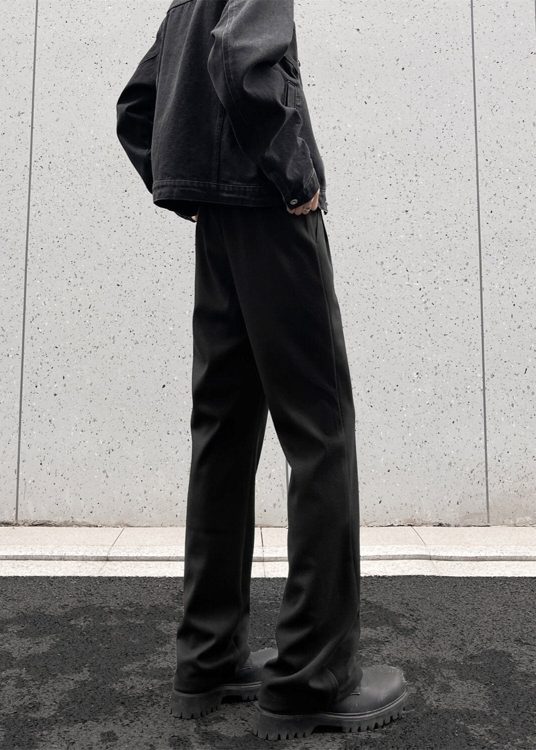 Minimalist Straight - Leg Trousers - Rick Circus
