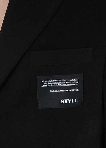 Minimalist Structured Shoulder Tailored Suit Jacket - Rick Circus