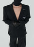 Minimalist Structured Shoulder Tailored Suit Jacket - Rick Circus