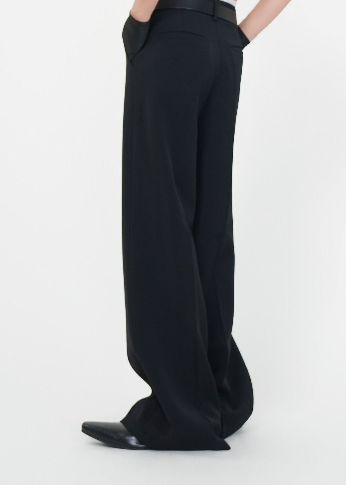 Minimalist Wide - Leg Trousers - Rick Circus