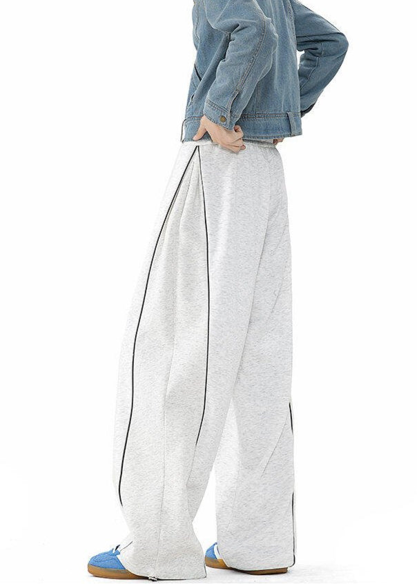 Oversized Contrast Piping Sweatpants - Rick Circus