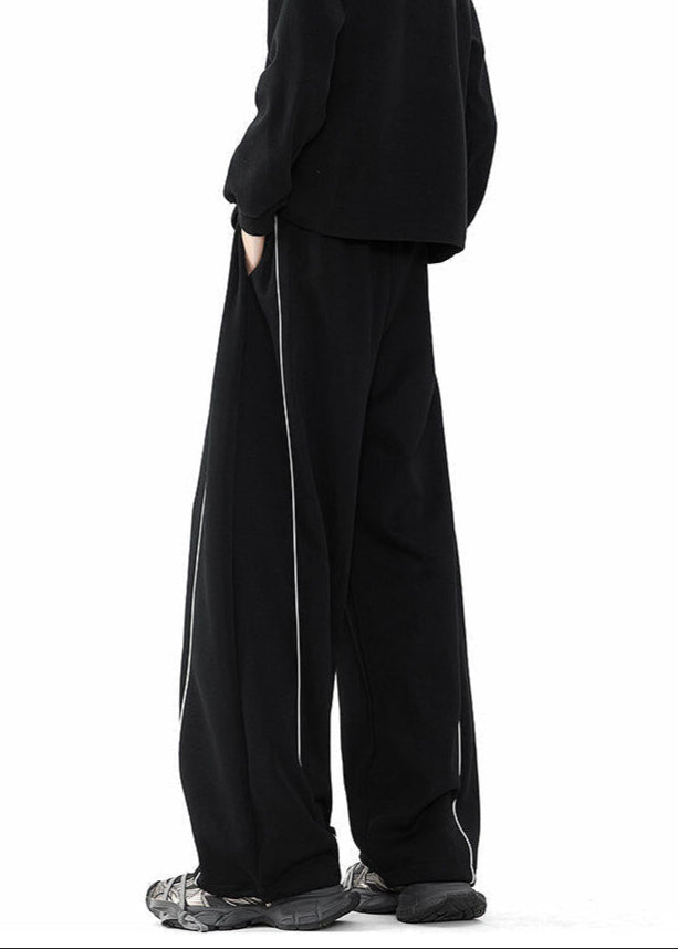 Oversized Contrast Piping Sweatpants - Rick Circus