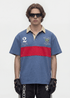 Oversized Contrast Stripe Streetwear Tee - Rick Circus