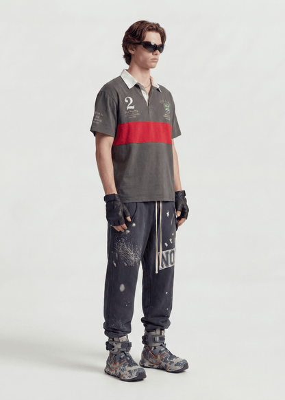 Oversized Contrast Stripe Streetwear Tee - Rick Circus