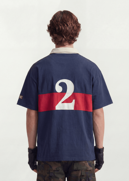 Oversized Contrast Stripe Streetwear Tee - Rick Circus