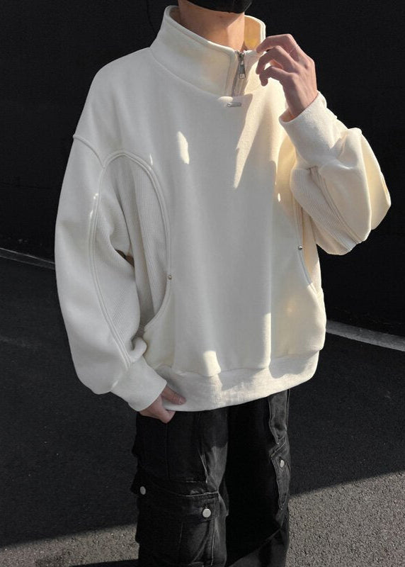 Oversized Fleece Sweatshirt with Contrast Stitching - Rick Circus