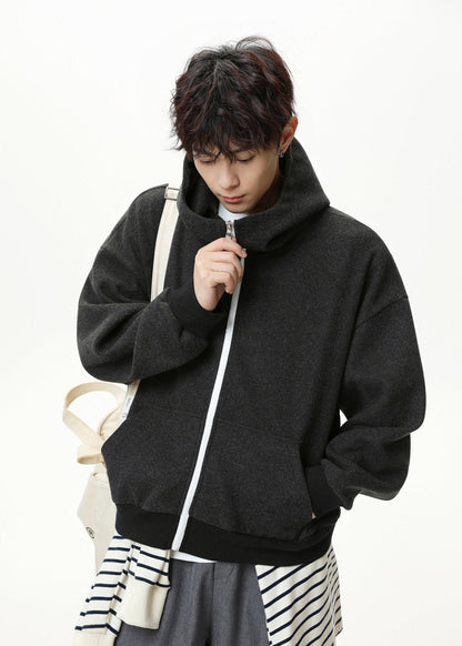 Oversized Funnel Neck Zip Hoodie - Rick Circus