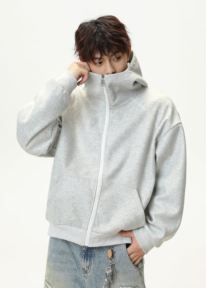 Oversized Funnel Neck Zip Hoodie - Rick Circus
