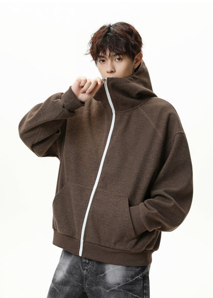 Oversized Funnel Neck Zip Hoodie - Rick Circus