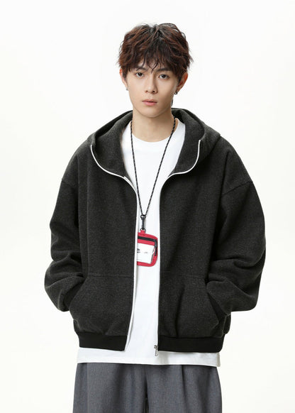 Oversized Funnel Neck Zip Hoodie - Rick Circus