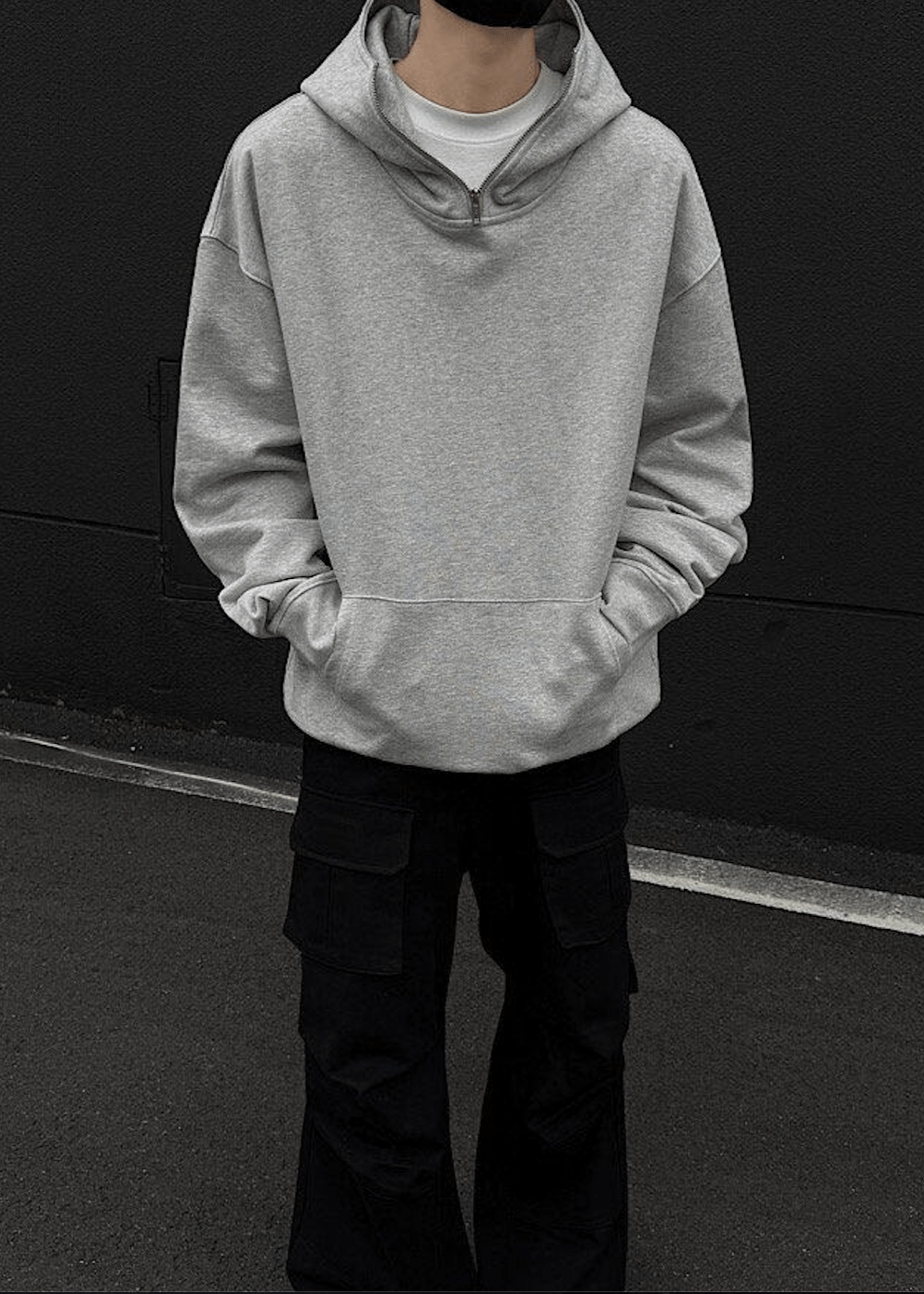 Oversized Half - Zip Hoodie - Rick Circus