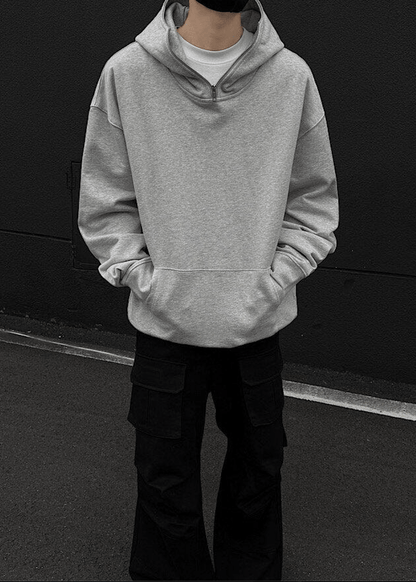 Oversized Half - Zip Hoodie - Rick Circus