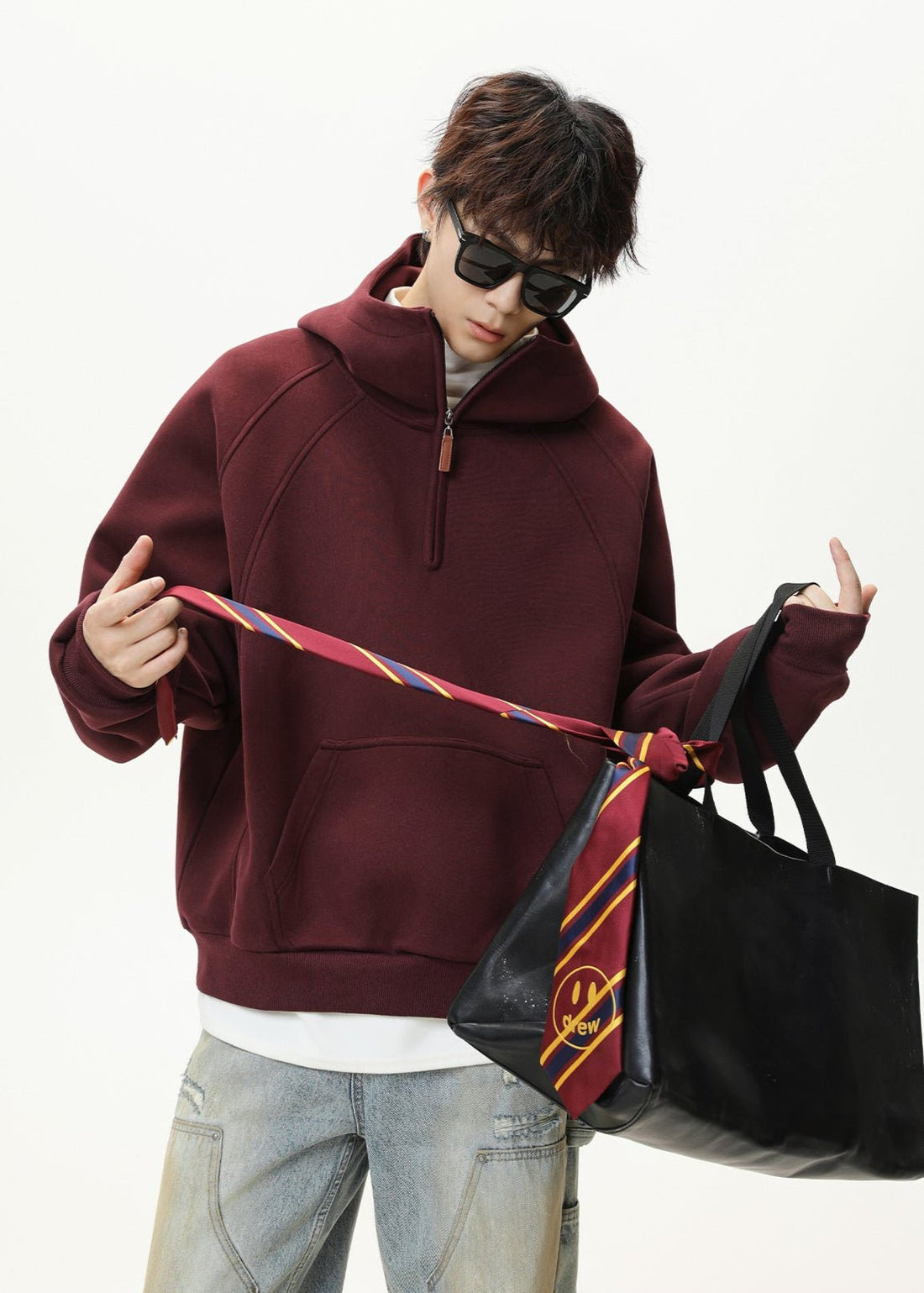 Oversized Half - Zip Hoodie - Rick Circus