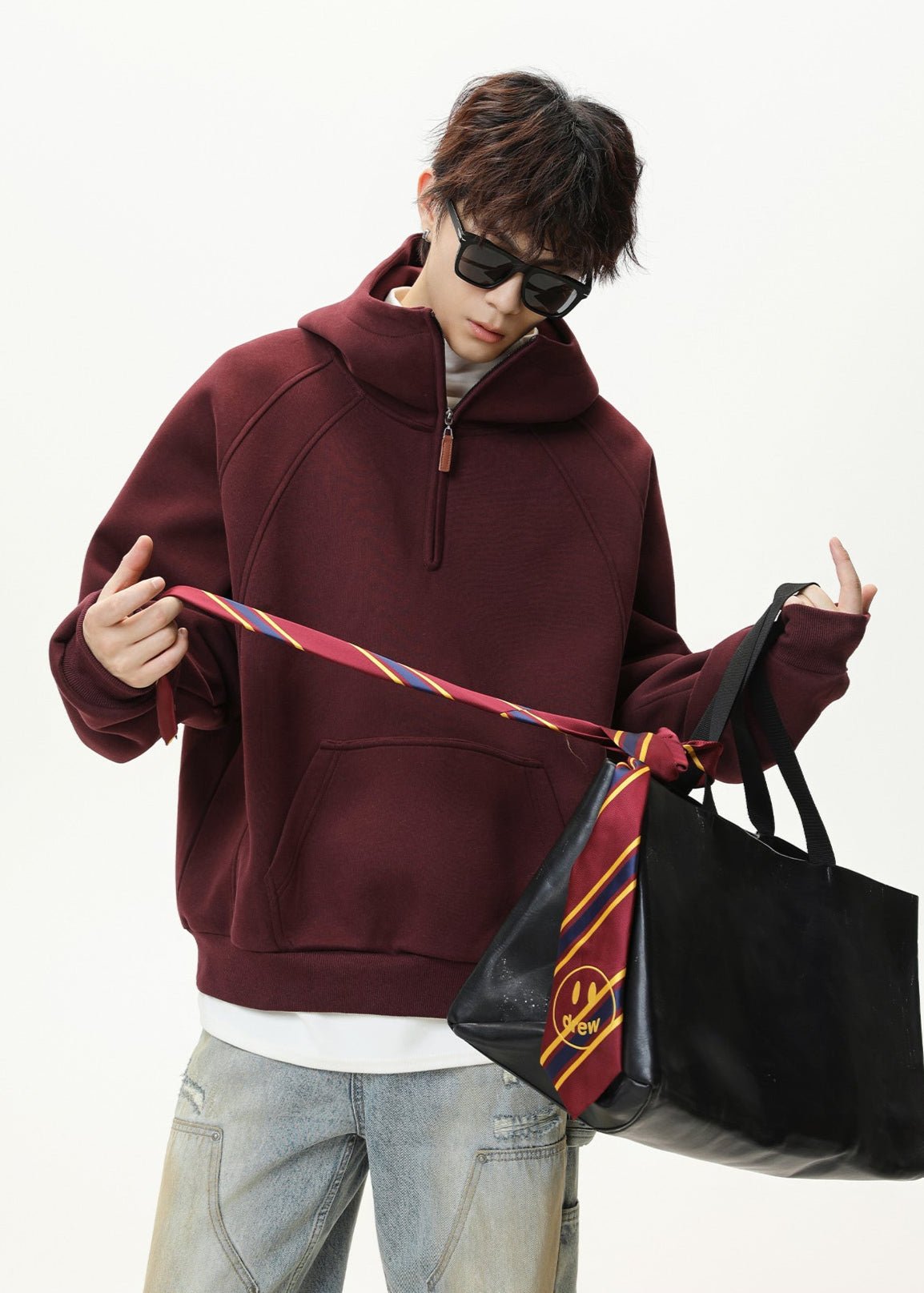 Oversized Half - Zip Hoodie - Rick Circus
