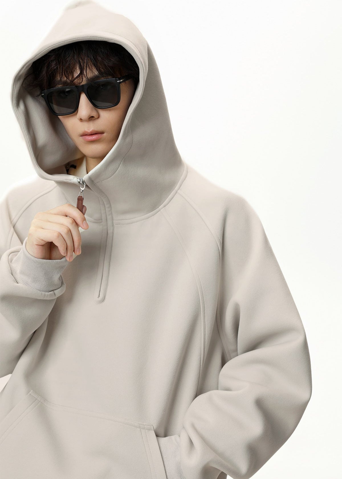 Oversized Half - Zip Hoodie - Rick Circus