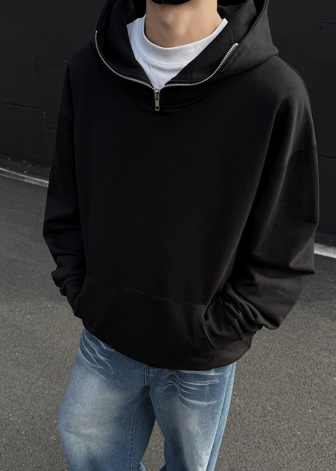 Oversized Half - Zip Hoodie - Rick Circus