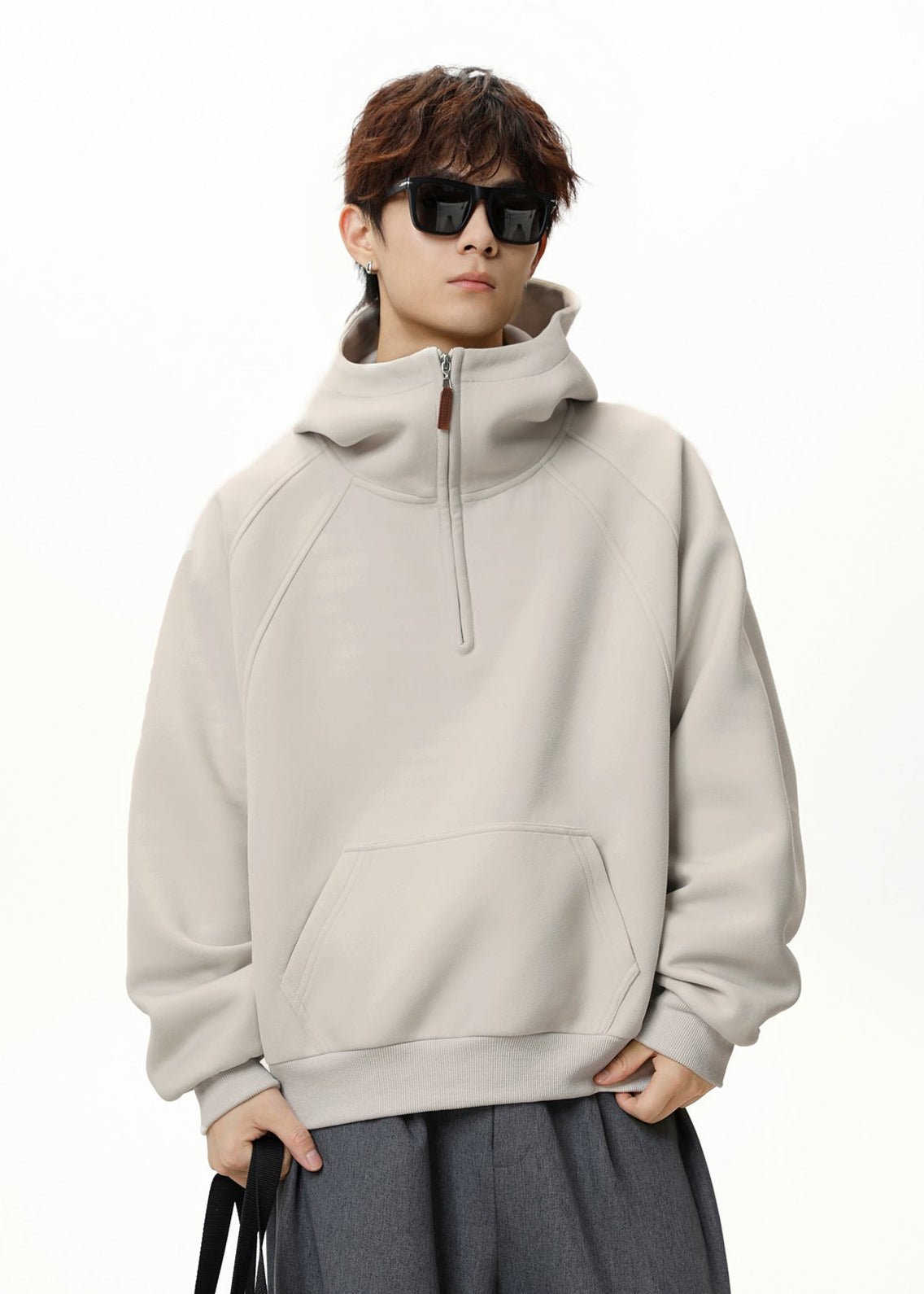 Oversized Half - Zip Hoodie - Rick Circus