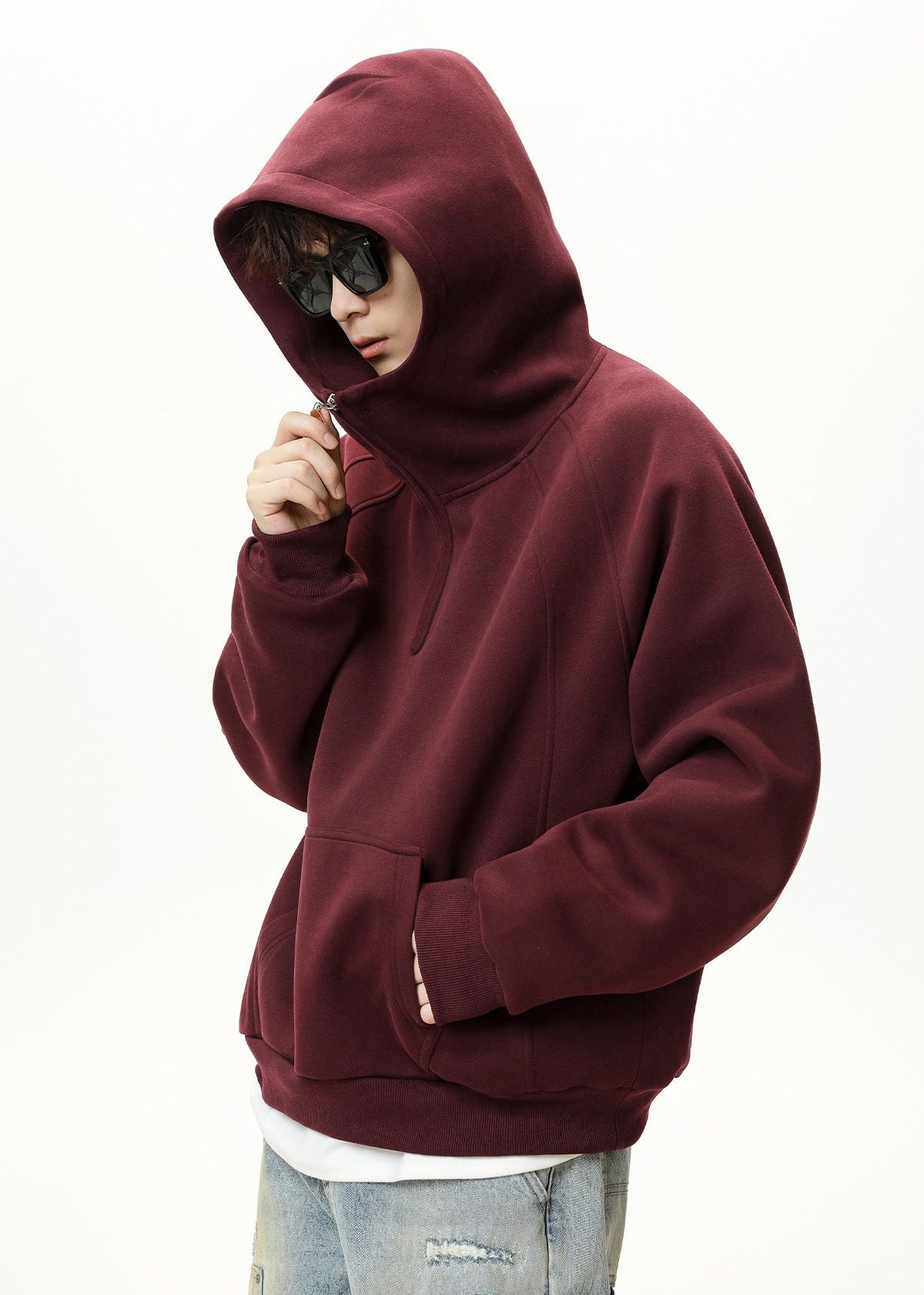 Oversized Half - Zip Hoodie - Rick Circus