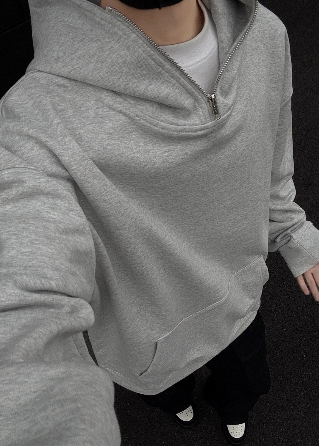 Oversized Half - Zip Hoodie - Rick Circus
