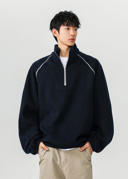 Oversized Half - Zip Pullover - Rick Circus
