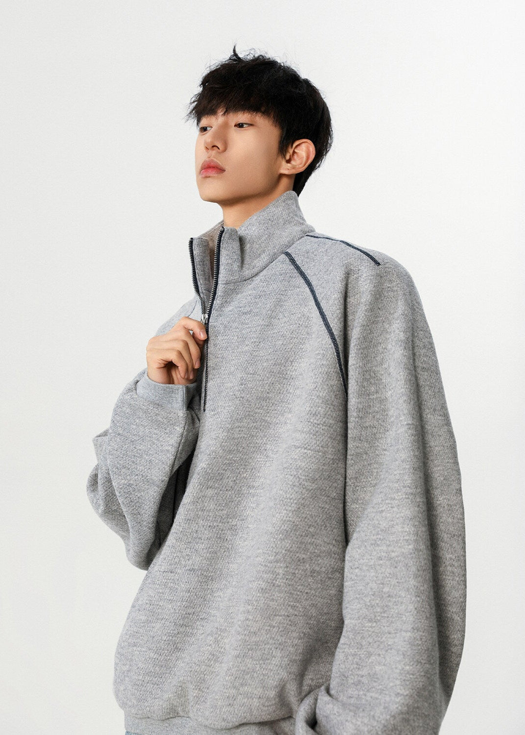 Oversized Half - Zip Pullover - Rick Circus