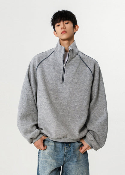 Oversized Half - Zip Pullover - Rick Circus