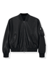 Oversized Leather Bomber Jacket - Rick Circus