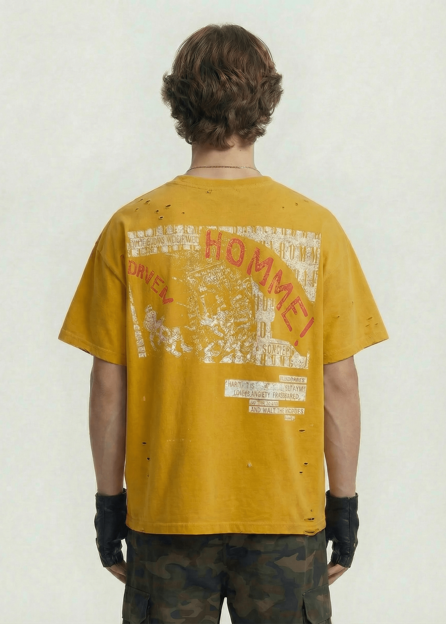 Oversized Letter Print Streetwear Tee - Rick Circus
