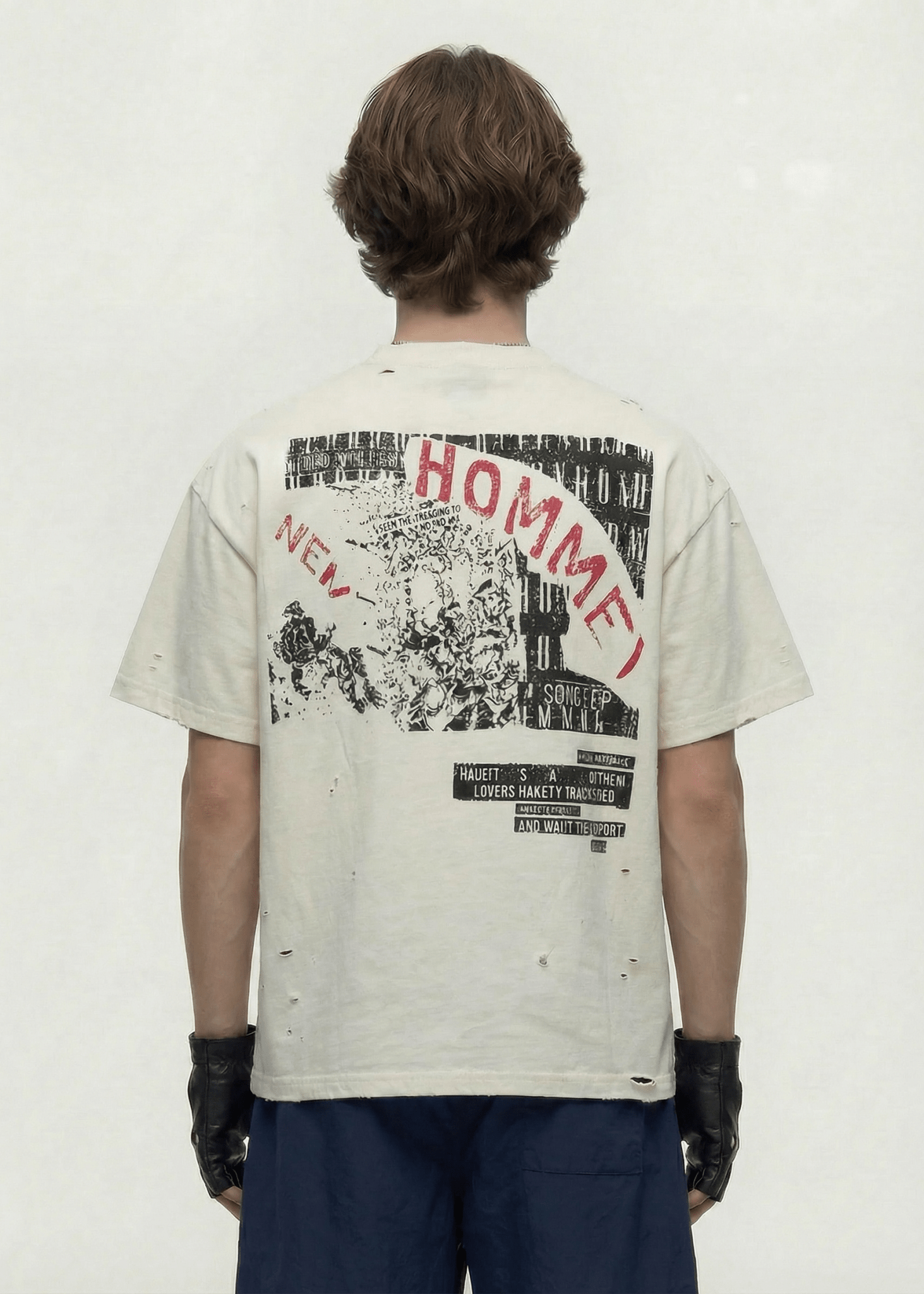 Oversized Letter Print Streetwear Tee - Rick Circus