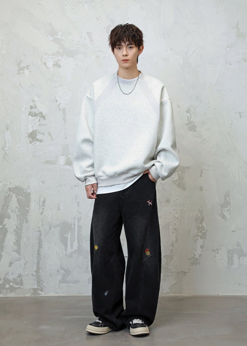 Oversized Minimalist Crewneck Sweatshirt - Rick Circus