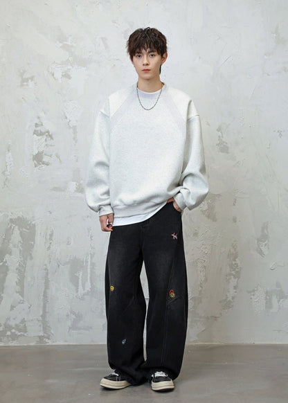 Oversized Minimalist Crewneck Sweatshirt - Rick Circus