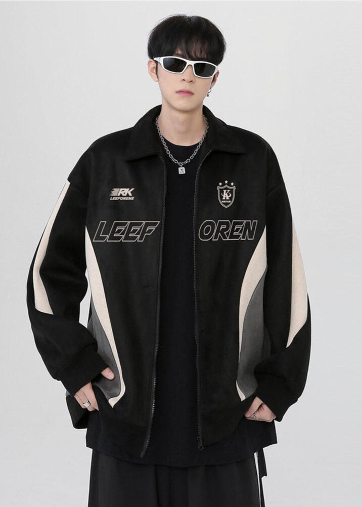 Oversized Patchwork Varsity Jacket - Rick Circus