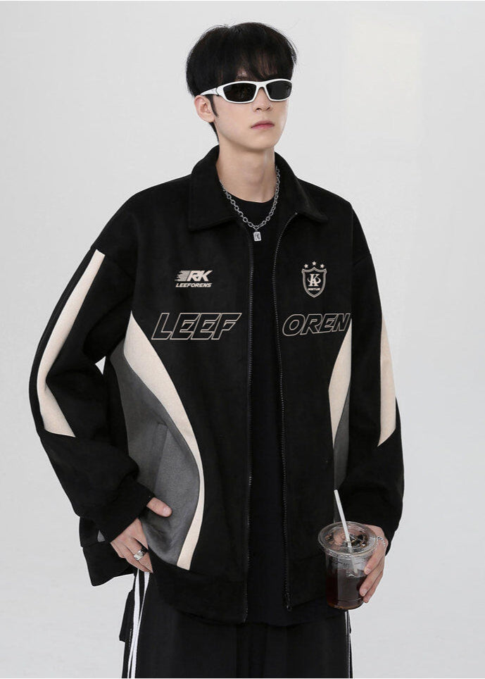 Oversized Patchwork Varsity Jacket - Rick Circus