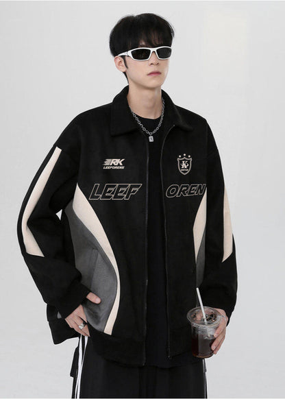 Oversized Patchwork Varsity Jacket - Rick Circus