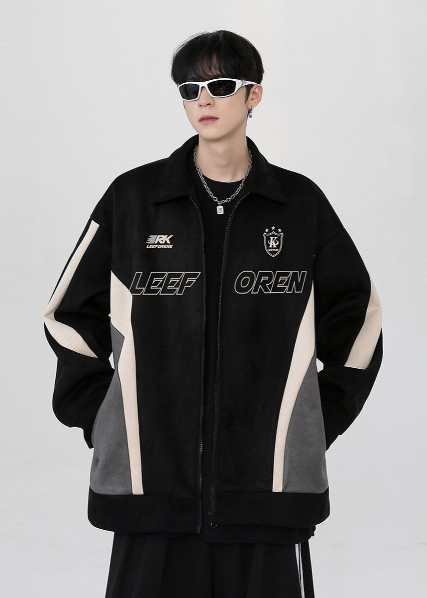 Oversized Patchwork Varsity Jacket - Rick Circus