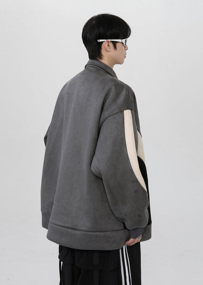 Oversized Patchwork Varsity Jacket - Rick Circus